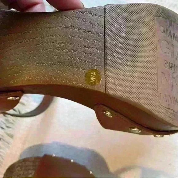 Gianni Bini wood block heels Sz 6 1/2 - Picture 8 of 11